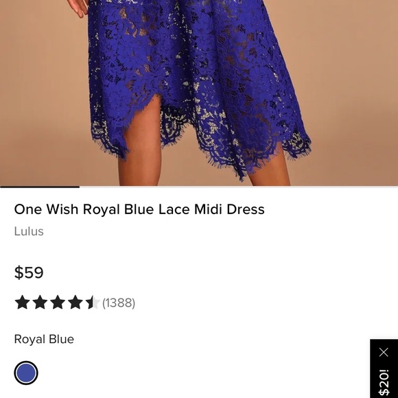 Lulus One Wish Royal Blue Lace Midi Dress - Picture 3 of 10
